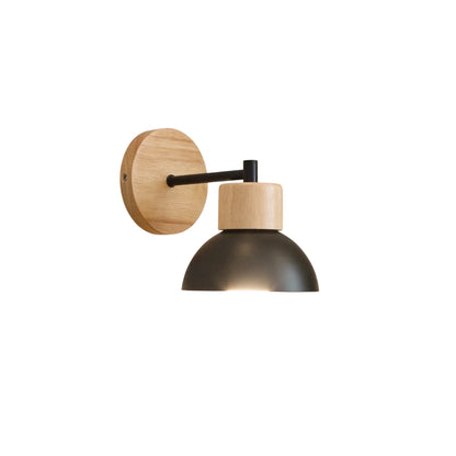 Lampe de chevet murale scandinave en bois & métal