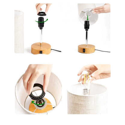Lampe de chevet tactile et rechargeable style scandinave