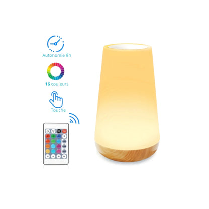 Lampe de chevet tactile portable sans fil rechargeable