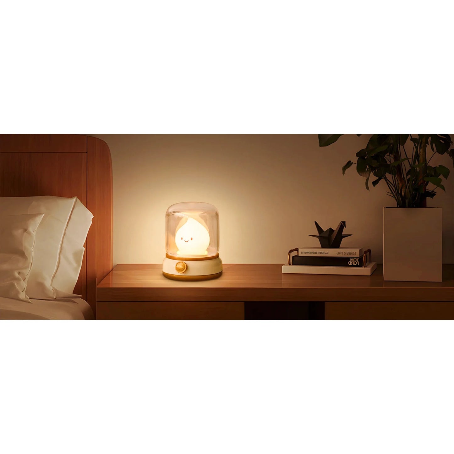 Petite lampe de chevet rechargeable en forme de cartoon pour enfant